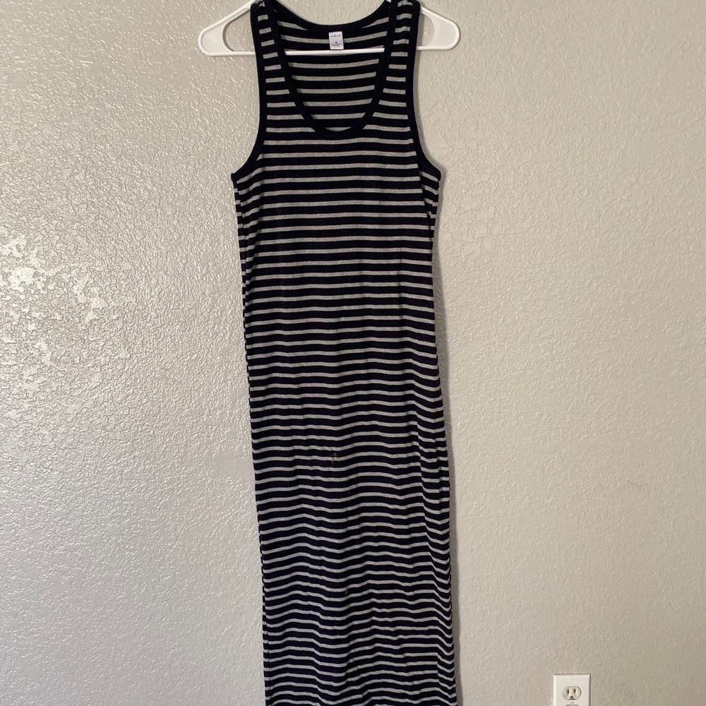 stripped long  dress